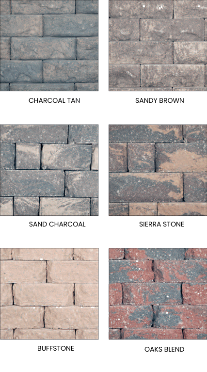 retaining wall colors