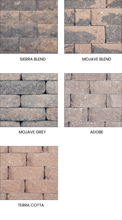 retaining wall colors